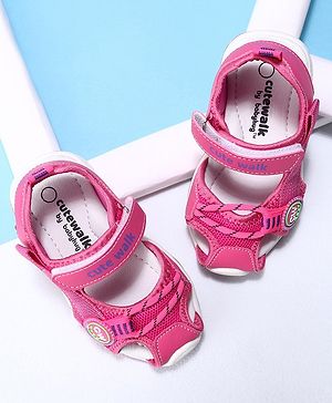 Cute Walk by Babyhug Velcro Closure Sandals- Fuchsia