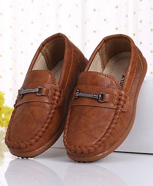 Cute Walk by Babyhug Slip On Formal Shoes - Brown