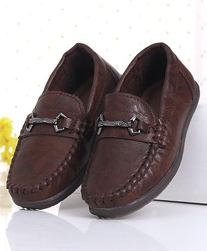 Cute Walk by Babyhug Slip On Formal Shoes - Coffee Brown