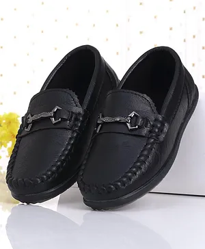 Cute Walk by Babyhug Slip On Formal Shoes - Black