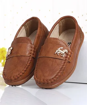 Cute Walk by Babyhug Slip On Formal Shoes - Brown