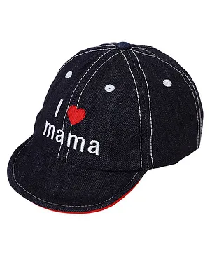 Kid-O-World I Love Mama Placement Embroidered Cap - Black
