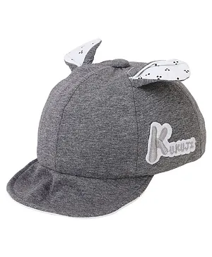 Kid-O-World Printed Ears With Kukuji Placement Embroidered Cap - Grey
