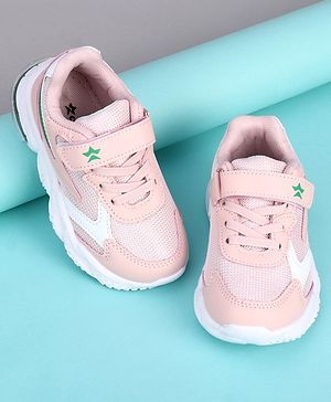 Cute Walk by Babyhug Sports Shoes With Velcro Closure Solid - Pink Green