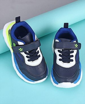 Cute Walk by Babyhug Sneakers With Velcro Closure Solid - Navy Blue