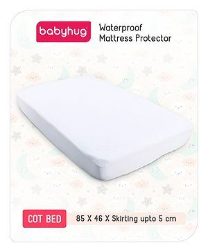 Babyhug Waterproof Mattress Protector Covers - White