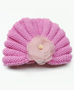 SYGA Baby Kids Winter Handmade Hat Flower - Light Pink