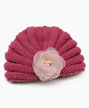 SYGA Baby Kids Winter Handmade Hat Flower - Pink