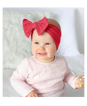 SYGA Girls Soft Bow Headband - Red
