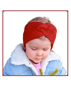 SYGA Solid Nylon Headbands Hair Accessories Cross Knotted Headband Big - Red