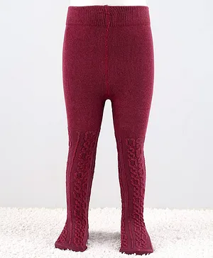 Mustang Footed Tights Solid - Maroon