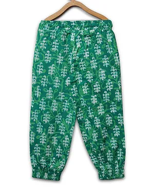 Charkhee Batik Detail Full Length Jogger - Green