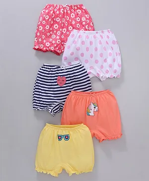 Babyoye Bloomers Multiprint Pack Of 5 - Multicolor