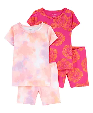 Carter's Baby 4 Piece Floral 100% Snug Fit Cotton PJs - Pink