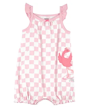 Carter's Baby Girl 1 Piece Flamingo Romper - Pink