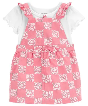 Carter's Baby 2-Piece Bodysuit & Floral Skirtall Set- Pink