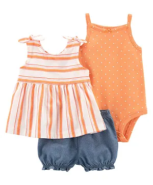 Carter's Baby 3-Piece Little Diaper Cover Set- Orange & Blue