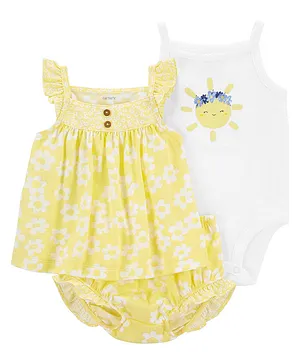 Carter's  3-Piece Floral Shorts Set - Yellow