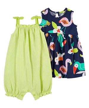 Carter's 2 Pack Dress & Romper Set - Green