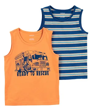 Carter's Baby 2 Pack Tank Top Set - Blue & Orange