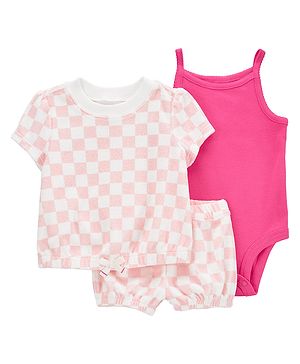 Carters 3 Piece Pink Checker...