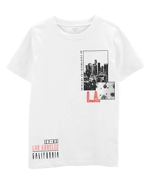 Carter's Kid Boy Cityscape Graphic T-Shirt - White