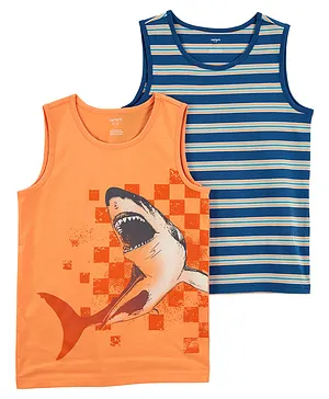 Carter's Boys 2 Pack Tank Top Set - Orange