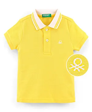 UCB Half Sleeves Solid Tshirt - Yellow