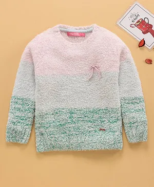 Wingsfield Full Sleeves Ombre Design Sweater - Baby Pink