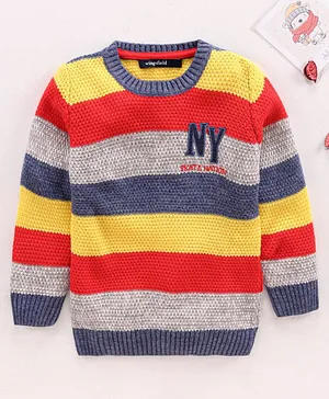 Wingsfield Full Sleeves Striped Sweater - Multi Colour