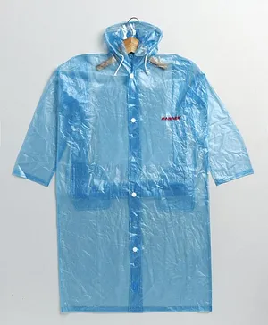 Aristocrat  Full Sleeves Ranger Long Rain Coat With School Bag Folder - Blue