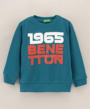 UCB Full Sleeves Sweatshirt Logo Print - Blue