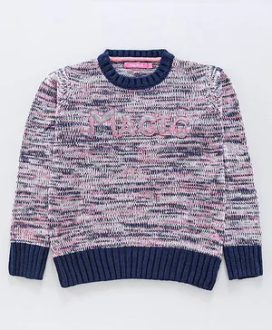 Wingsfield Full Sleeves Magic Text Detailed Sweater - Multi Colour