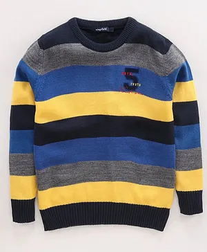 Wingsfield Full Sleeves Striped Sweater - Multicolor