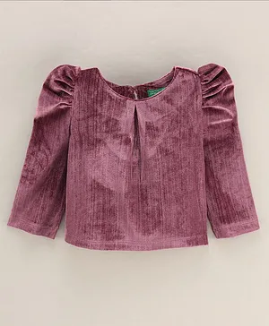 UCB Woven Full Sleeves Top Solid Colour - Orchid Pink