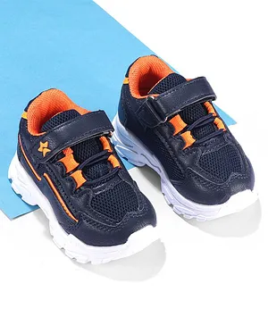 Cute Walk by Babyhug Sports Shoes with Velcro Closure - White Blue