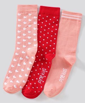 Pine Kids Mid-Calf Non-Terry Anti-Microbial Socks Pack of 3 (Colour May Vary)