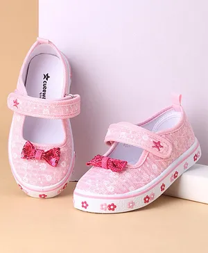 Cute Walk by Babyhug Casual Shoes With Bow Applique - Pink