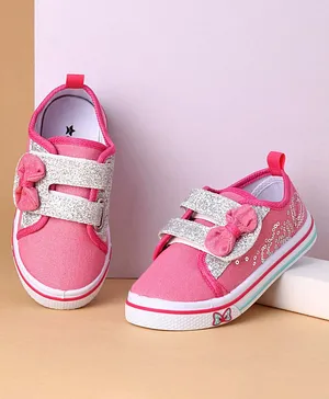 Cute Walk by Babyhug Casual Shoes Bow Applique - Pink