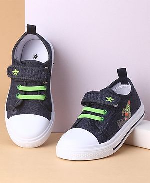 Cute Walk by Babyhug Casual Shoes With Velcro Closure Rocket Print- Blue