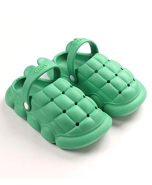 Cute Walk by Babyhug Slip On Clogs Cube Design Design - Green