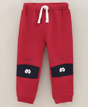 ToffyHouse Lounge and Track Pant Eyes Placement Print - Red