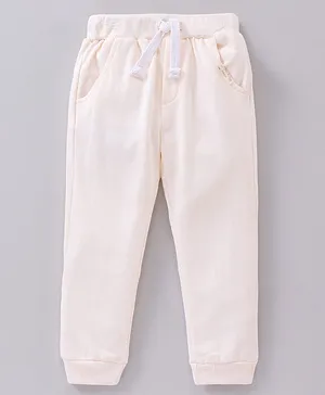 ToffyHouse Full Length Solid Lounge Pant - Offwhite