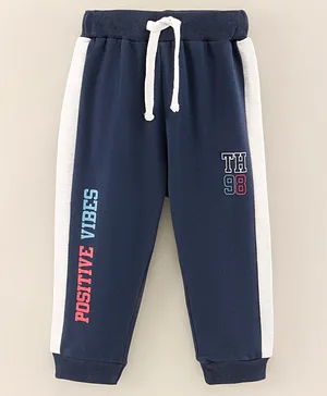 ToffyHouse Lounge and Track Pant Text Print - Blue