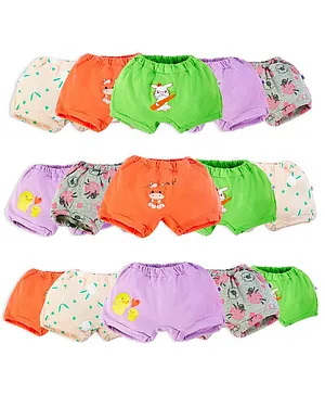 SuperBottoms Pack Of 15 Farm Fam Printed Bloomers - Multicolor