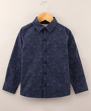 Babyhug Cotton Full Sleeves Floral Printed Shirt - Light Purple