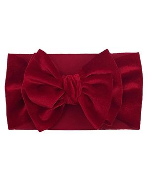 SYGA Baby Headbands Soft Velvet Bow Strechable Hairbands Newborn Infant Toddlers Kids 0-3 Years (Red)