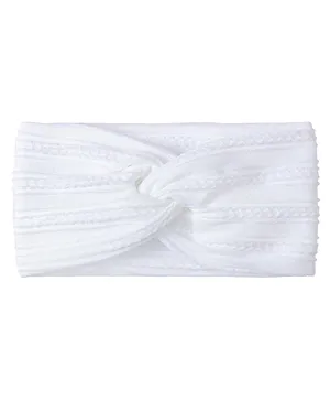 SYGA Soft Nylon Bowknot Tie Headbands  - White