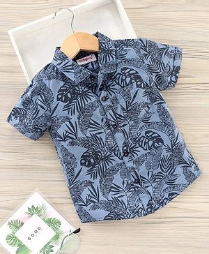 Babyhug Half Sleeves Printed Shirt - Blue