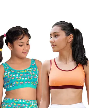 Buy Layer 8 Kids Little Girls 4-Pack Comfy Cotton Racerback Sports Bras  Online at desertcartINDIA